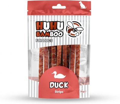 VO Huhubamboo kachní proužky 75g