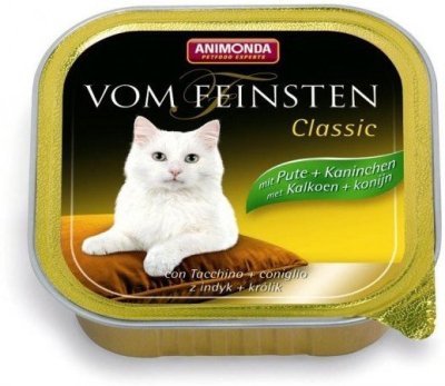 Animonda Vom Feinsten Classic paštika pro kočky krůta+králík 100g