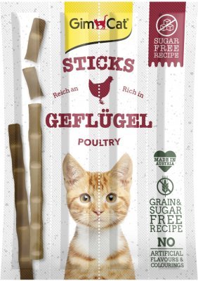 GIMCAT Sticks drůbež+játra 4ks