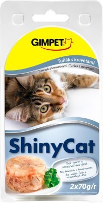 ShinyCat konzerva tuňák+krevety 2x70g
