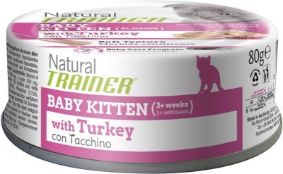 Konzerva Trainer Natural CAT BABY KITTEN krocan 80g