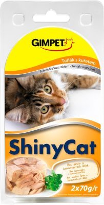 ShinyCat konzerva tuňák+kuřecí 2x70g