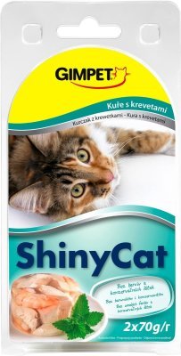 ShinyCat konzerva krevety+kuřecí 2x70g