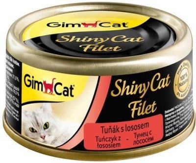Konzerva ShinyCat filet tuňák s lososem 70g