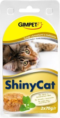 ShinyCat konzerva tuňák+krevety+maltóza 2x70g