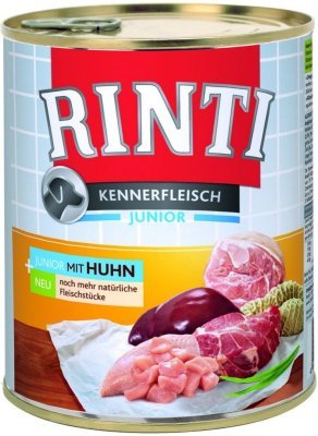 Finnern Rinti Junior konzerva pro psy kuře 800g