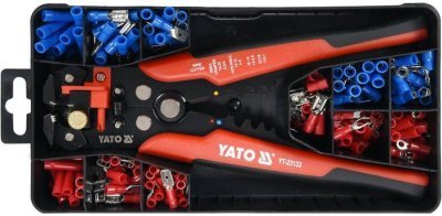 Kleště odizolovací a konektorové univerzální 205 mm, sada Yato YT-23133