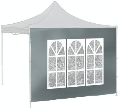 Bočnice pro párty stan WINDOW 2x3m 420D šedá WATERPROOF Cattara 13345
