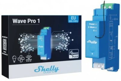 Shelly Qubino Wave Pro 1 - spínací modul 1x 16A, Z-Wave