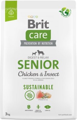 Brit Care Dog Sustainable Senior - chicken and insect, 3kg