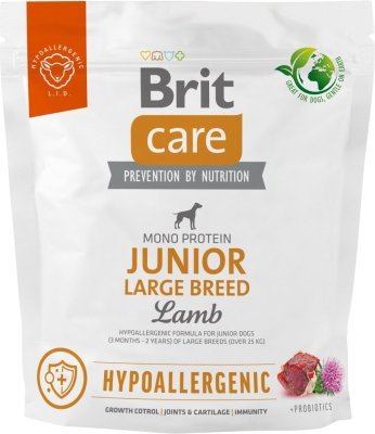 Brit Care Dog Hypoallergenic Junior Large Breed - lamb and rice, 1kg
