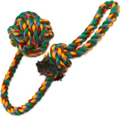 Hračka Dog Fantasy přetahovadlo házecí barevné 55cm