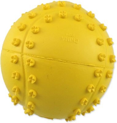 Hračka Dog Fantasy míček tenis s bodlinami pískací mix barev 6cm