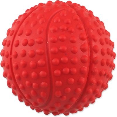 Hračka Dog Fantasy míček basketbal s bodlinami pískací mix barev 5,5cm