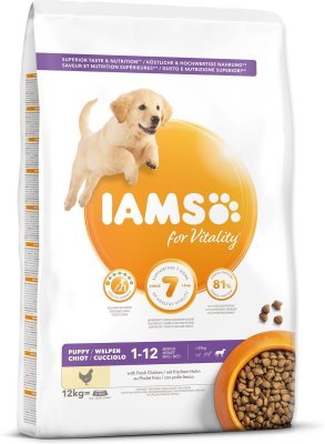 Krmivo IAMS Dog Puppy Large Chicken 12kg