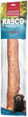 Pochoutka Rasco Premium buvolí kůže obalená kuřecím, tyčinky 41cm 170g