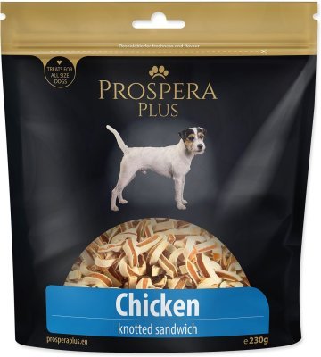 Pochoutka Prospera Plus kuřecí sandwich, uzlíky 230g