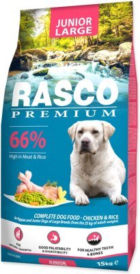 Krmivo Rasco Premium Junior Large kuře s rýží 15kg