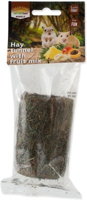 Pochoutka Nature Land Nibble válec ze sena plněný ovocem 125g