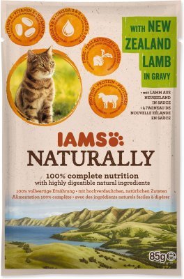 Kapsička IAMS Naturally Adult jehněčí v omáčce 85g