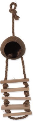 Budka Epic Pet kokos s dřeveným žebříkem na laně 45cm