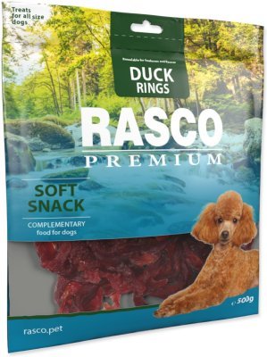 Pochoutka Rasco Premium kachna, kroužky 500g