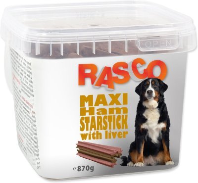 Pochoutka Rasco šunková hvězda s játry 9cm 700g