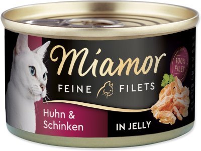 Konzerva Miamor Feine Filets Adult kuře se šunkou v želé 100g