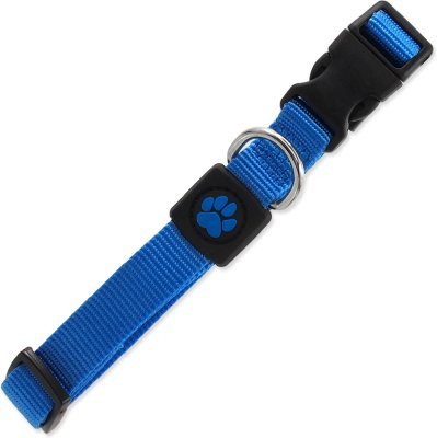 Obojek Active Dog Premium M modrý 2x34-49cm