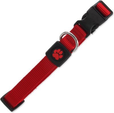 Obojek Active Dog Premium M červený 2x34-49cm