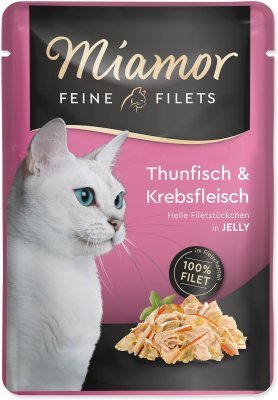 Kapsička Miamor Feine Filets Adult tuňák a krab v želé 100g