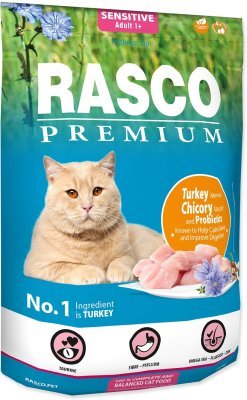 Krmivo Rasco Premium Sensitive krůta s kořenem čekanky a probiotiky 0,4kg