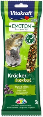 Tyčinky Vitakraft Emotion Kracker malý hlodavec, s bylinkami 3ks