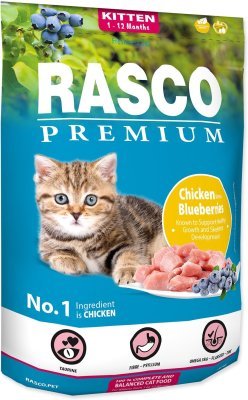 Krmivo Rasco Premium Kitten kuře s borůvkou 0,4kg