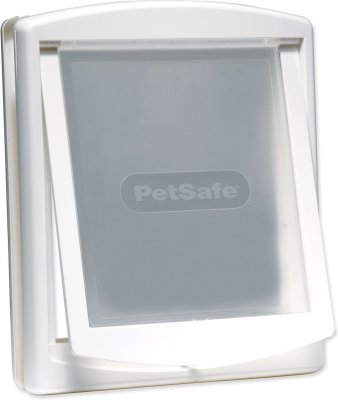 Dvířka PetSafe plastová s transparentním flapem bílá, výřez 37x31,4cm