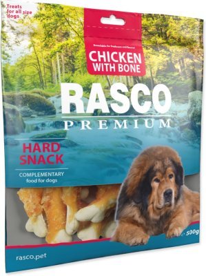 Pochoutka Rasco Premium kuřecím obalené kosti 500g