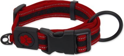 Obojek Active Dog Fluffy S červený 2x27-41cm