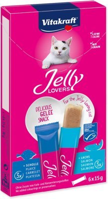 Pochoutka Vitakraft Jelly Lovers losos a treska 6x15g