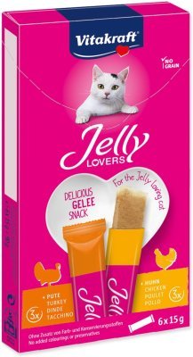 Pochoutka Vitakraft Jelly Lovers kuře a krůta 6x15g
