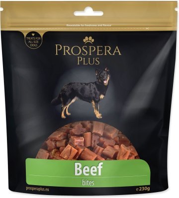 Pochoutka Prospera Plus hovězí kousky 230g