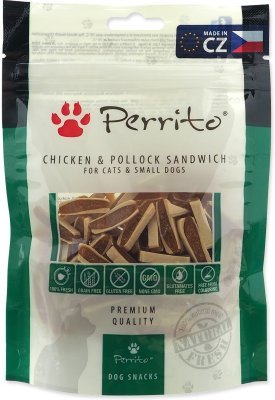Pochoutka Perrito kuře a treska, sendvič 100g