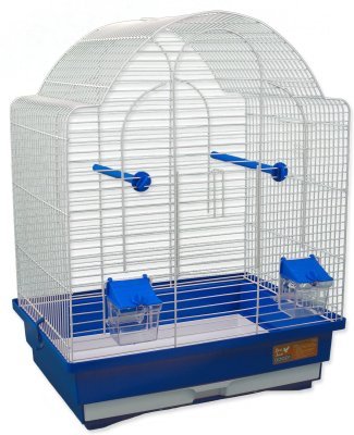 Klec Bird Jewel K9 45x33,5x59cm bílá a modrá