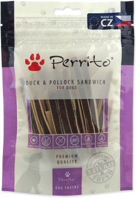 Pochoutka Perrito kachna a treska, sendvič 100g