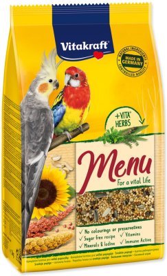 Krmivo Vitakraft Vital menu korela a střední papoušek 1kg