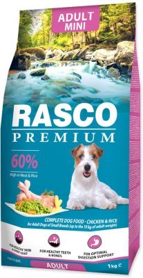 Krmivo Rasco Premium Adult Mini kuře s rýží 1kg