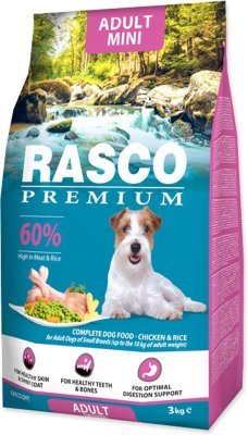 Krmivo Rasco Premium Adult Mini kuře s rýží 3kg