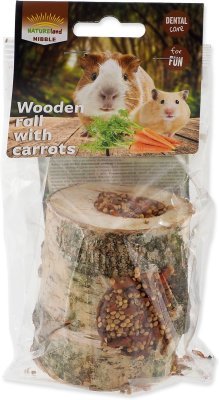 Válec Nature Land Nibble s mrkví dřevěný 150g