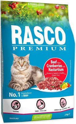 Krmivo Rasco Premium Sterilized hovězí s brusinkou a lichořeřišnicí 2kg