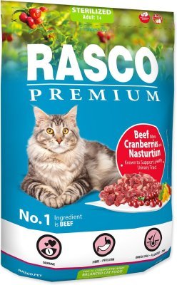 Krmivo Rasco Premium Sterilized hovězí s brusinkou a lichořeřišnicí 0,4kg