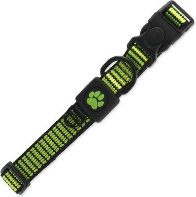 Obojek Active Dog Strong M limetka 2x34-49cm